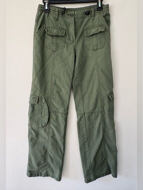Brandy Melville Green Cargo Pants XS S Utility Wide Leg